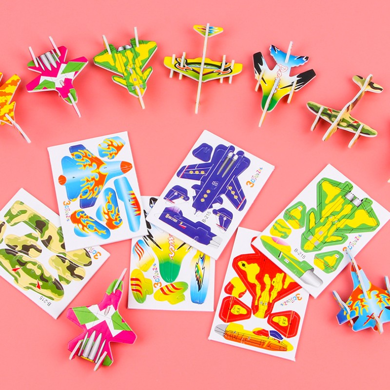 Kids Education Things - 10pcs Creative Cute Paper Plane Puzzle