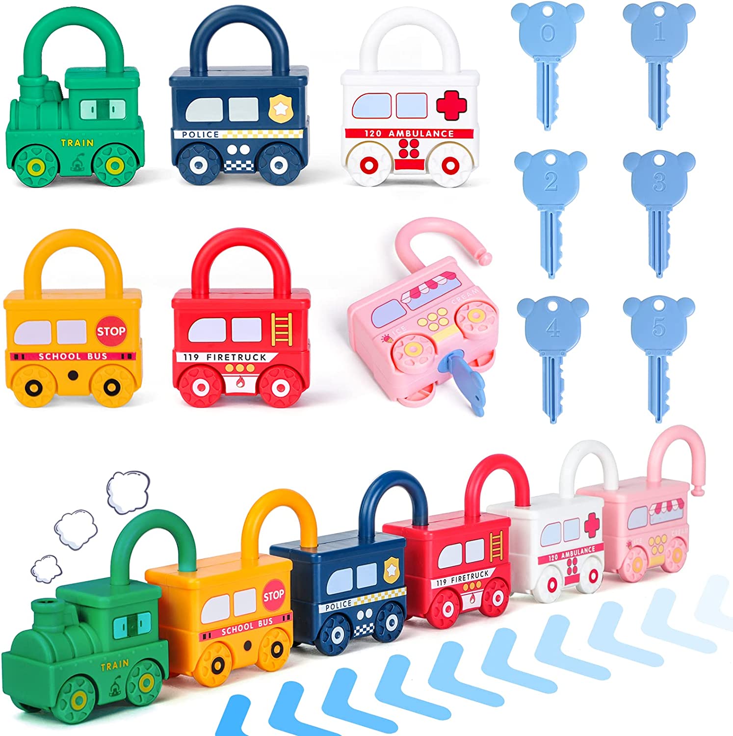 Kids Education App - Children Learning Locks with Keys Numbers