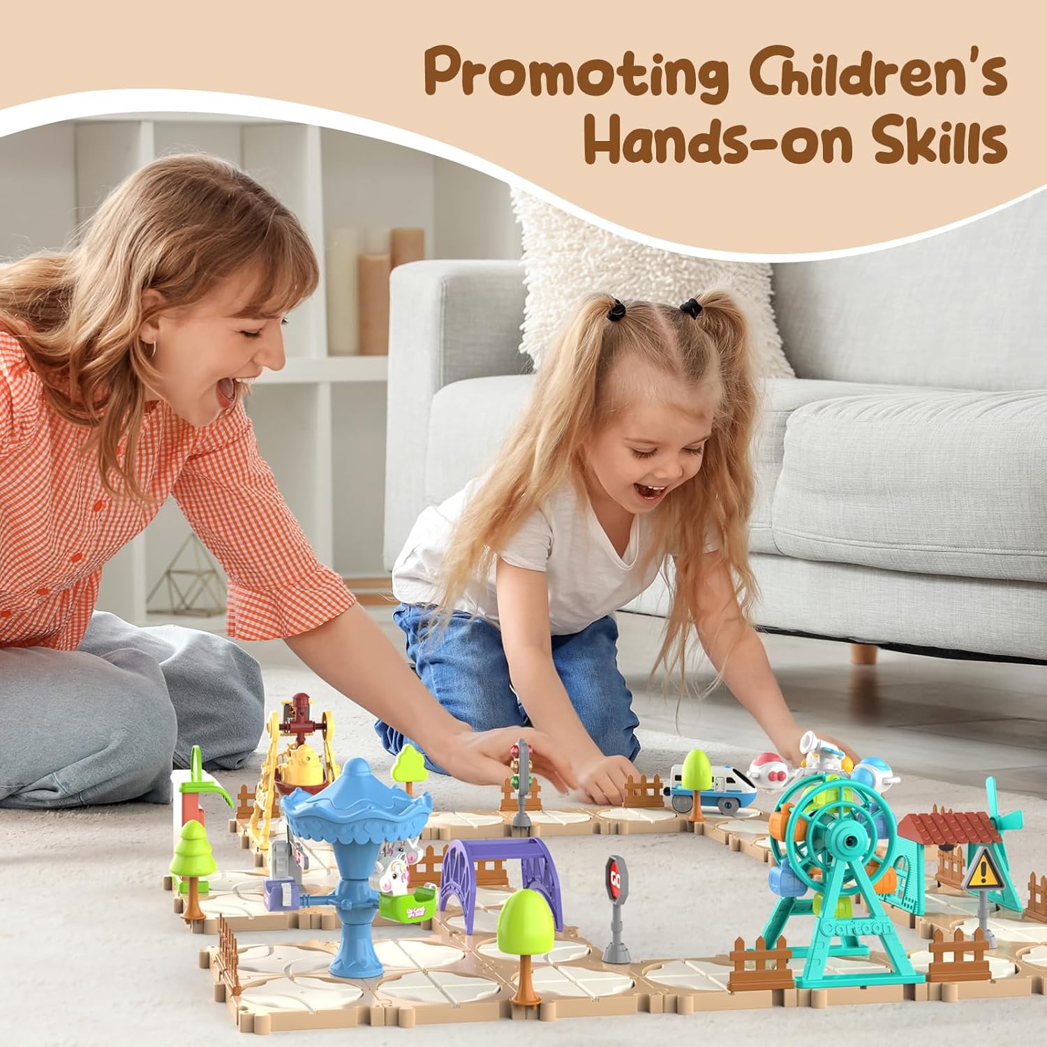 DIY Puzzle Track Car Set Assem - đánh giá và giá Kids Education Learning