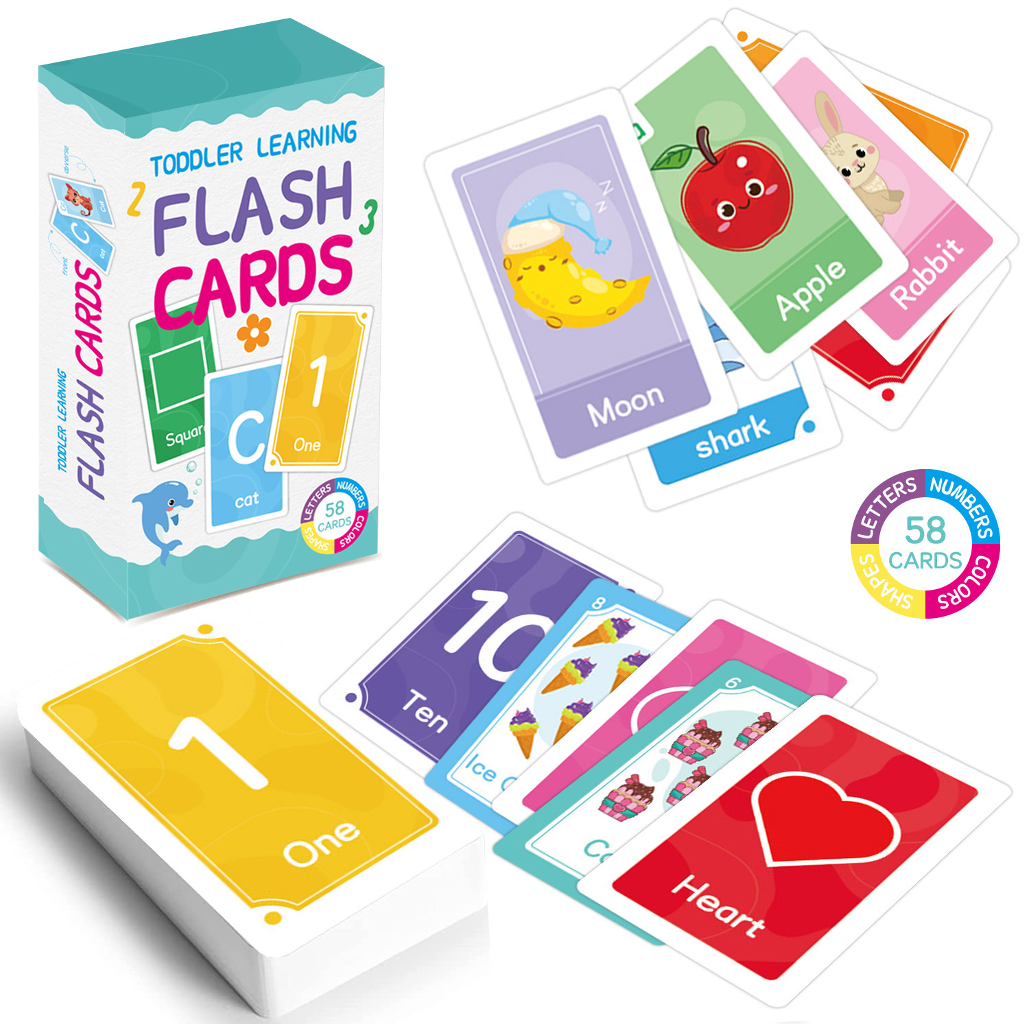 58 Pcs ABC Alphabet Flashcards - đánh giá và giá Kids Education Learning