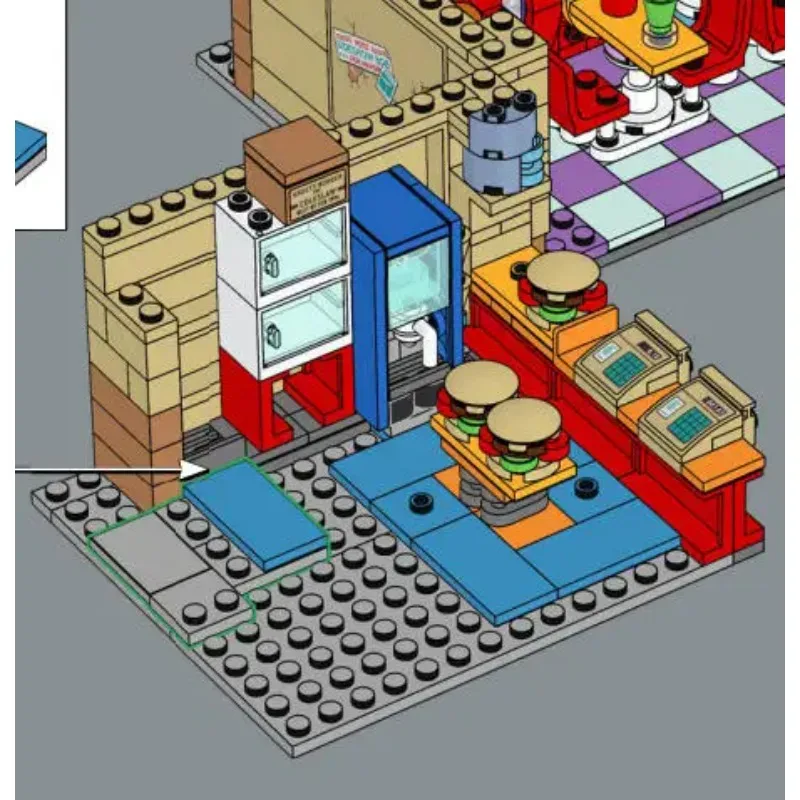 Hamburger Shop Model Building  - đánh giá và giá Lego Set Technic