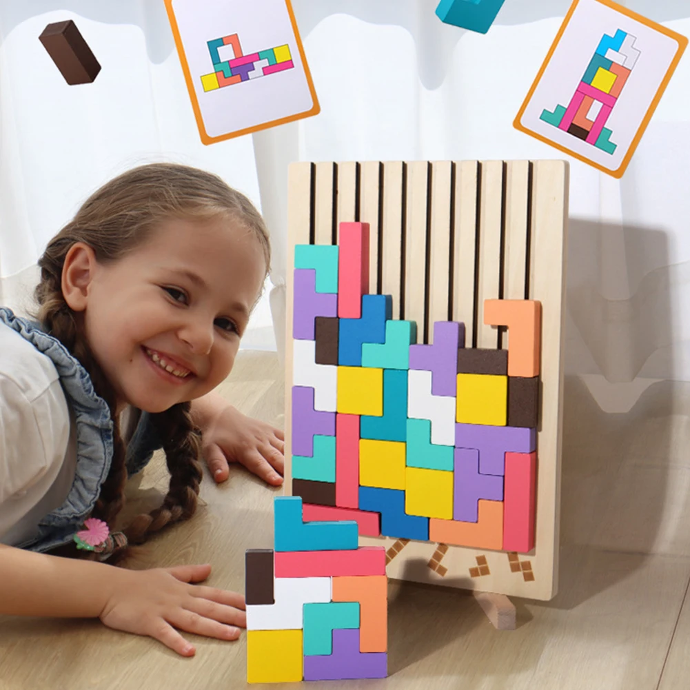 3D Wooden Tetris Puzzle - Kids - đánh giá và giá Kids Education Level