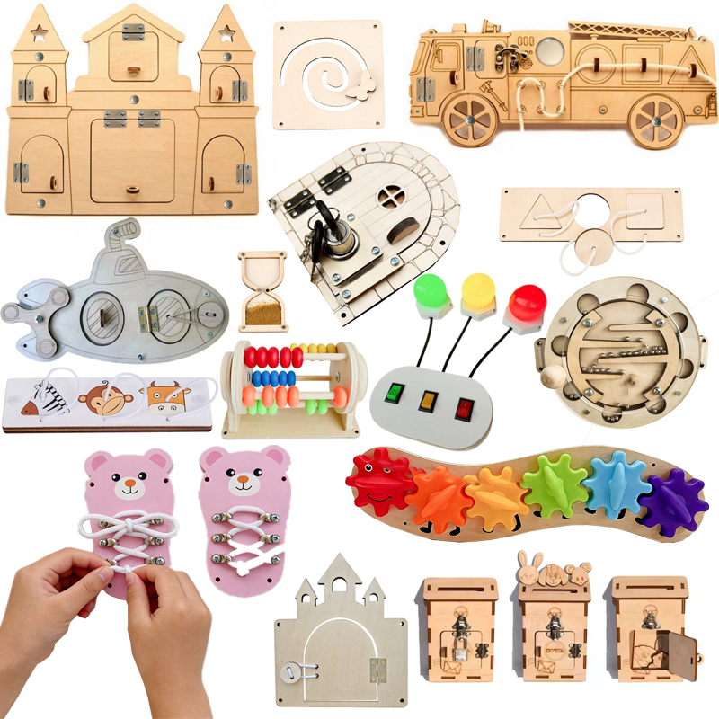 DIY Montessori Busy Board Wood - đánh giá và giá Kids Education Usa
