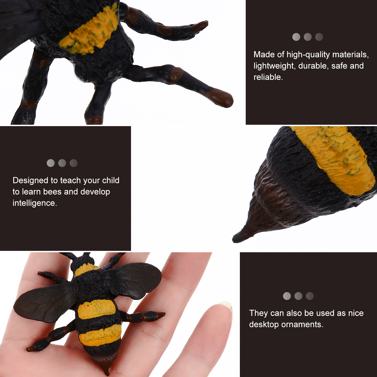 3Pcs Realistic Bee Shape Decor - đánh giá và giá Kids Education Learning