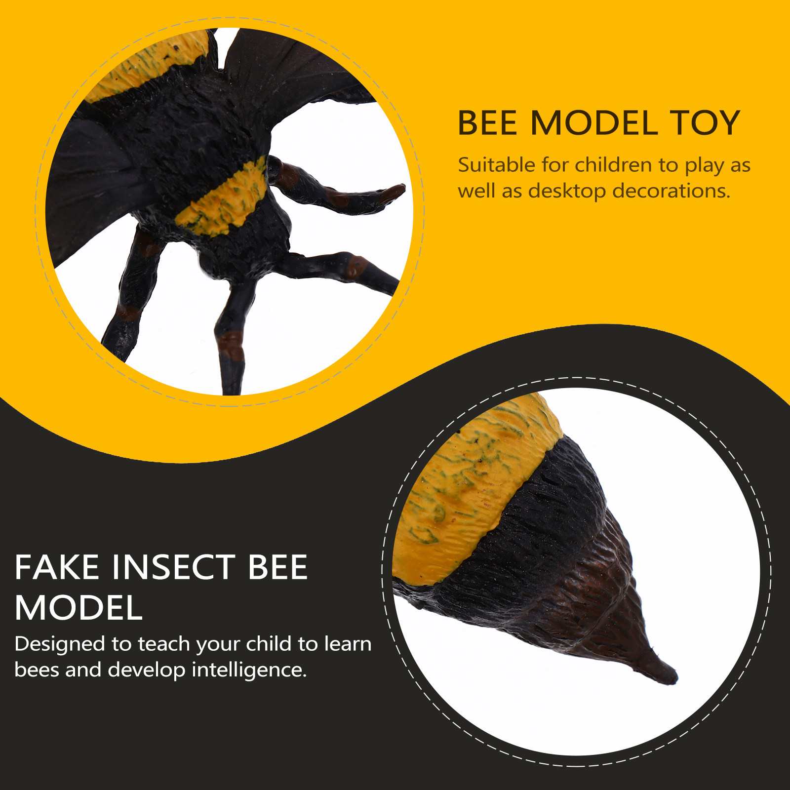 3Pcs Realistic Bee Shape Decor - đánh giá và giá Kids Education Learning