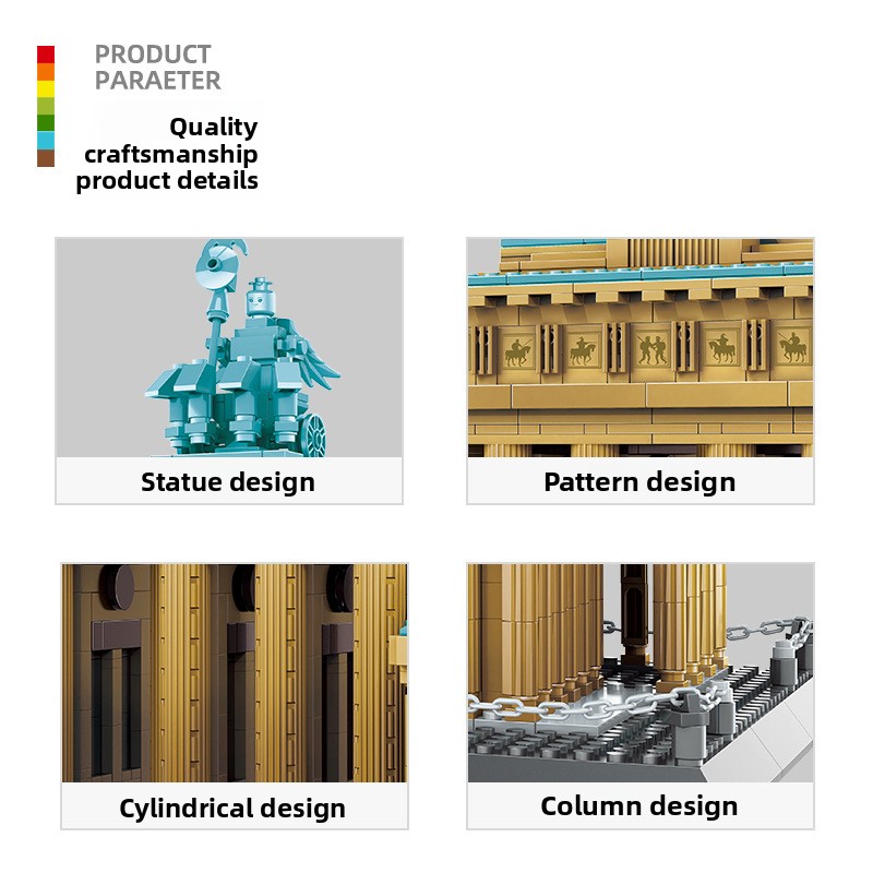 Brandenburg Gate Micro Bricks  - đánh giá và giá Kids Education In Germany